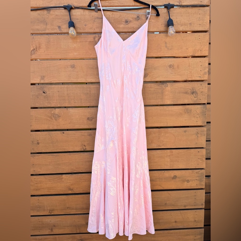 Endless Rose Light Pink Iridescent Maxi Dress